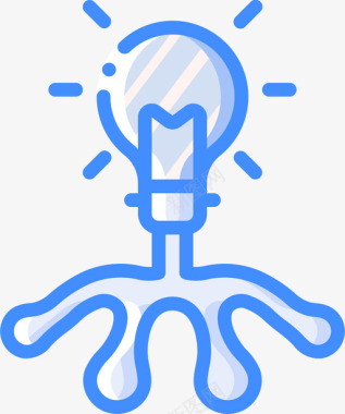 灯泡矢量素材灯泡神经病学3蓝色图标