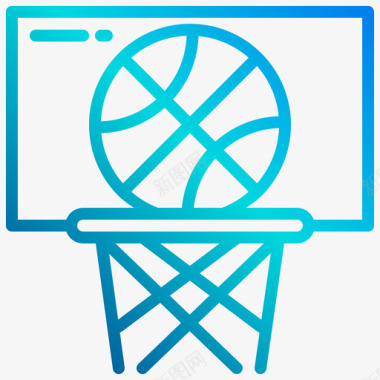 篮球标志投篮篮球56直线坡度图标