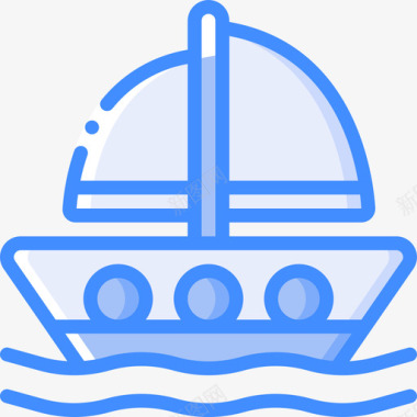 海军制服船海军11号蓝色图标