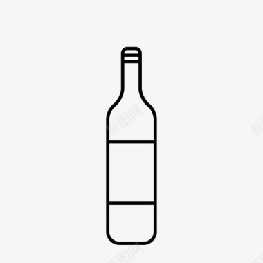 波尔多红葡萄酒瓶波尔多红酒瓶波尔多葡萄酒瓶图标