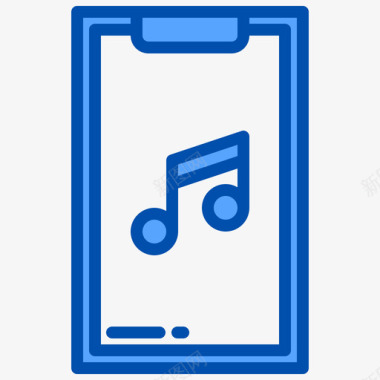 qq音乐应用图标设计注意音乐应用程序3蓝色图标