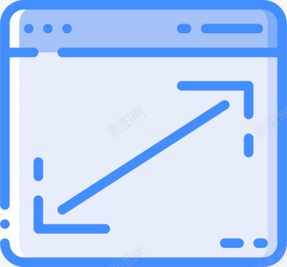 蓝色矩形浏览器essentials76蓝色图标