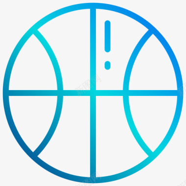 篮球标志篮球篮球56线性梯度图标