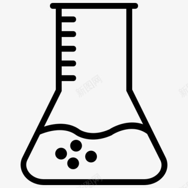 锥形锥形烧瓶瓶子化学图标