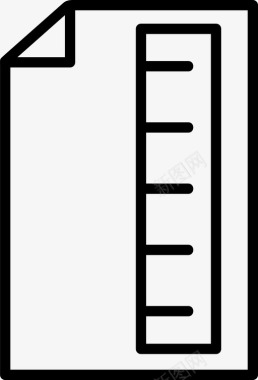 纸叠纸尺子学校图标