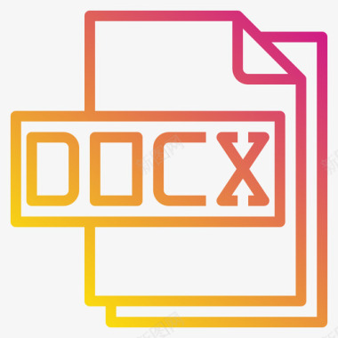 文件格式Docx文件文件格式3渐变图标