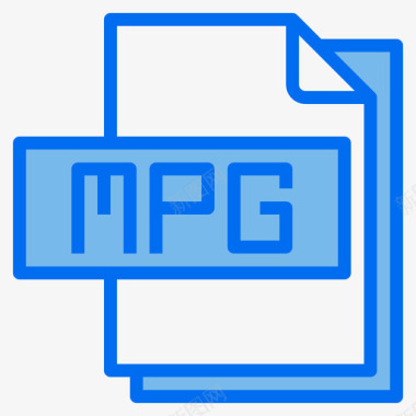 蓝色Mpg文件文件格式5蓝色图标