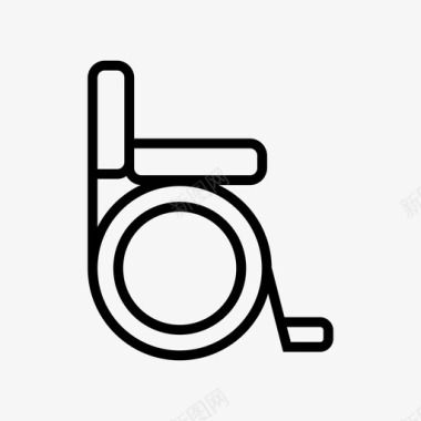 医疗设备轮椅残疾人医疗图标
