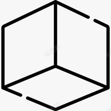 三维立方体平面设计师38线性图标