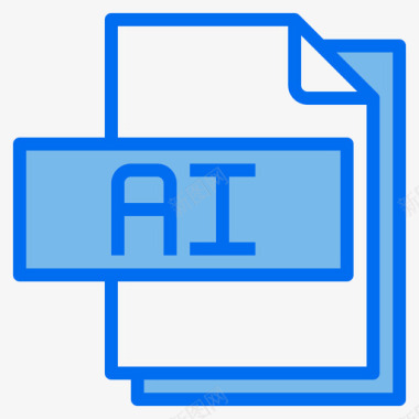AI免抠Ai文件文件格式5蓝色图标