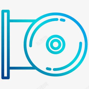 电脑标志Cds媒体技术2线性梯度图标