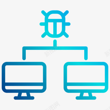企业标识设计病毒保护数据1线性梯度图标