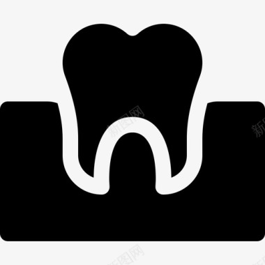 牙齿人体12颗填充图标