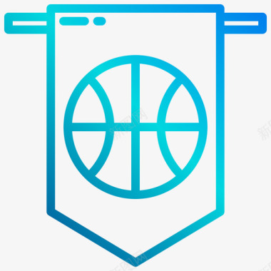 篮球icon标签篮球56线性梯度图标
