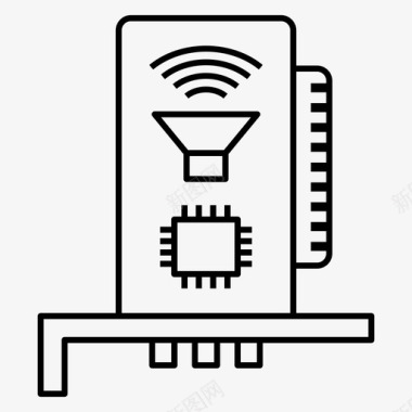 电脑硬件标志声卡电脑硬件扩充卡图标