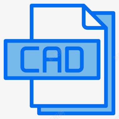 文件格式Cad文件文件格式5蓝色图标