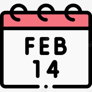 2月14日情人节98线性颜色图标