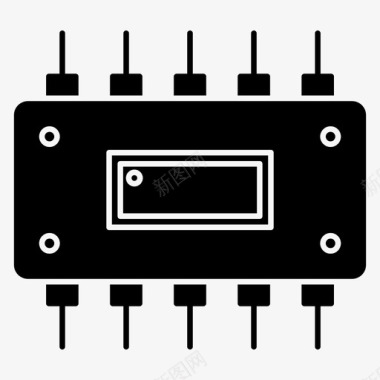 Excel计算比较器ic芯片电子元件图标