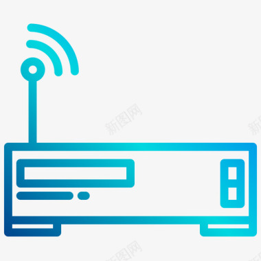 路由器路由器媒体技术2线性梯度图标