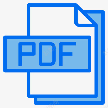 文件格式Pdf文件文件格式5蓝色图标