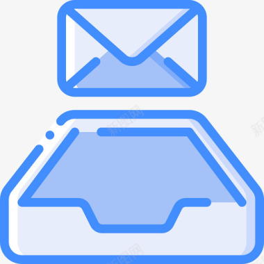 电子邮件电子邮件必需品76蓝色图标