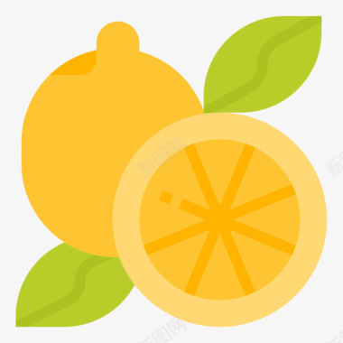 卡通柠檬水果柠檬水果30扁平图标