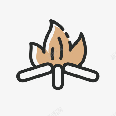 柴火烟熏柴火图标