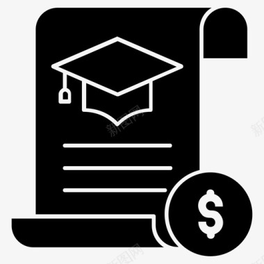 学生奖学金教育补助金教育贷款图标