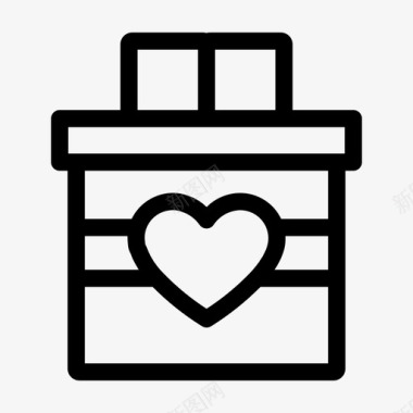 礼物盒子电子商务图标