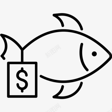 卖鱼生意钓鱼图标