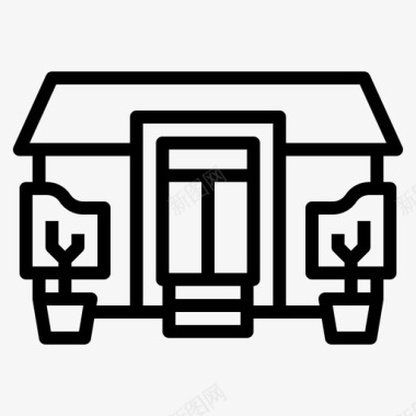 房屋建筑居民图标