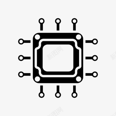 Intel芯片cpu芯片计算机图标