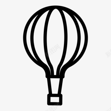 气球玩具气球热气球空中飞行图标