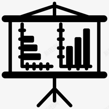 演示图表演示分析条形图图标