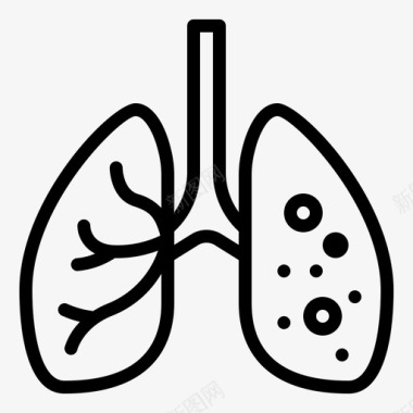 肺结核疾病肺图标