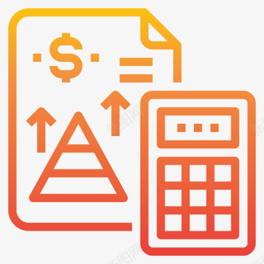 战略合作伙伴计算器商业战略42梯度图标