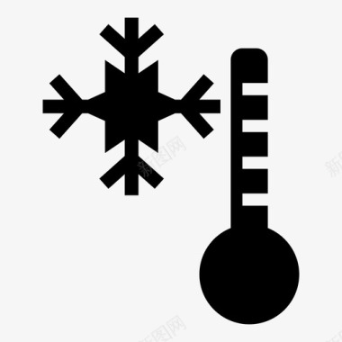 摄氏温度摄氏度冷图标