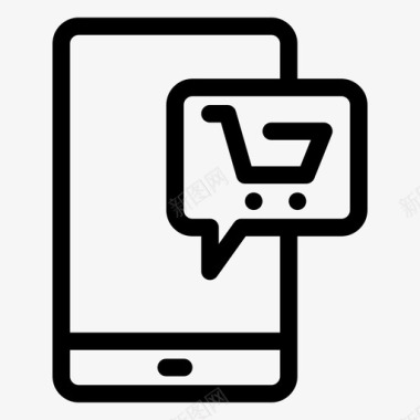 移动购物商业电子商务图标