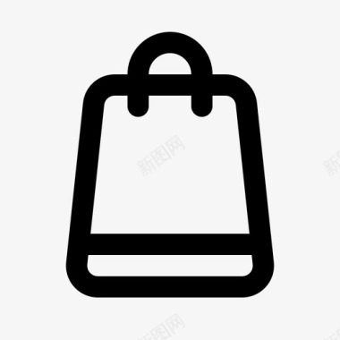 欧式手提袋购物袋电子商务网店图标