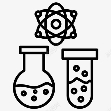液体烧杯化学烧杯化学实验室图标