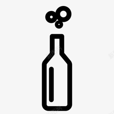 葡萄酒啤酒瓶子图标