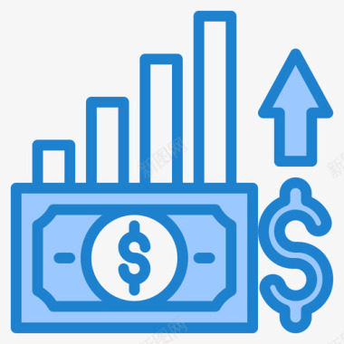 蓝色的金钱金融170蓝色图标
