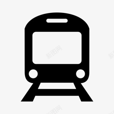 公交地铁标识火车轻轨地铁图标