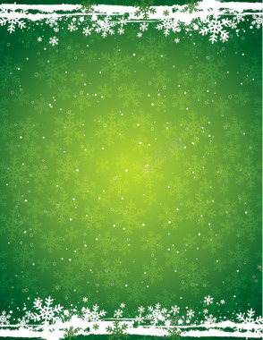 圣诞主题绿色雪花矢量背景