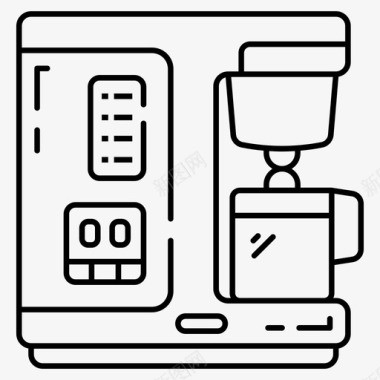 厨房碗盆设备咖啡机电子设备家用电器图标