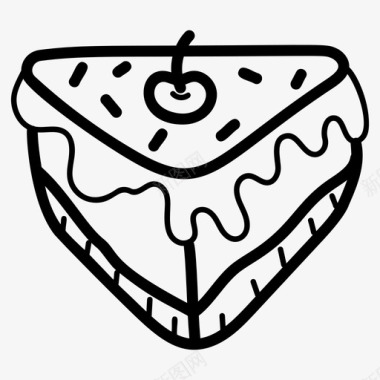 蛋糕画蛋糕片甜点图标