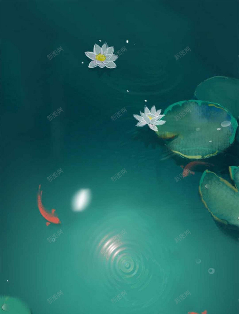 蓝色荷叶渐变商业H5花瓣花朵叶子jpg设计背景_88icon https://88icon.com 蓝色 荷叶 渐变 商业 花瓣 花朵 叶子