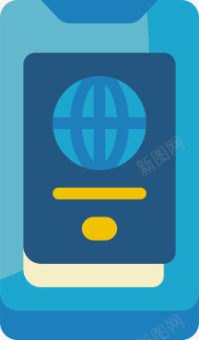 应用程序商店的标志护照旅行应用程序33扁平图标