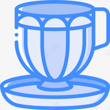 矢量图杯子杯子古董2蓝色图标