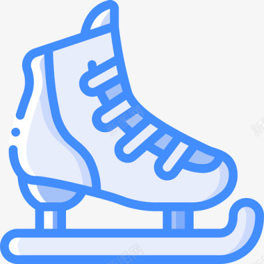 溜冰冬季时间4蓝色图标